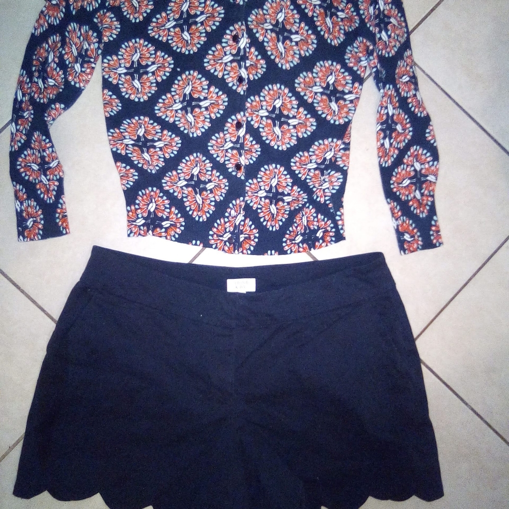 Crown & Ivy Sweater & Shorts outfit